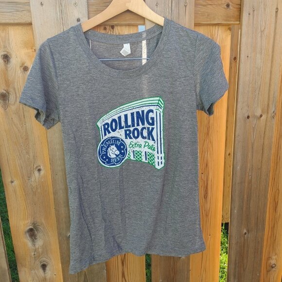 Rolling Rock Extra Pale Ale t-shirt tee Women's Size Large - Picture 2 of 5